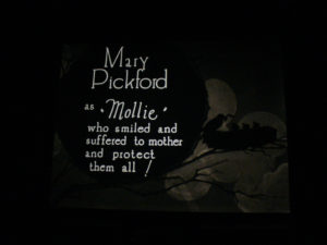 Historia kina - napis filmowy w kinie niemym