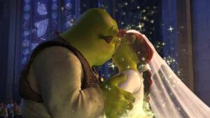 kultowe pocałunki filmowe - Shrek