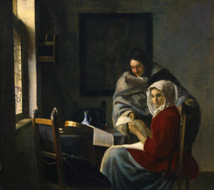 Przerwana lekcja muzyki obraz Vermeera
